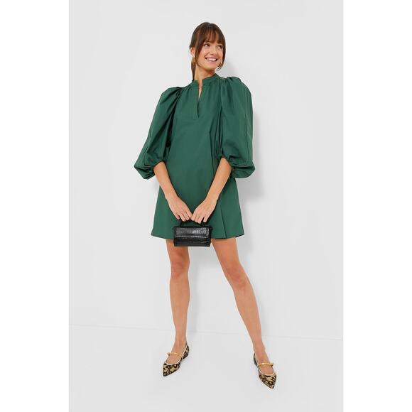 POMANDER PLACE Emerald Green Astrid Dress Size XS NWT Retail $128 Tuckernuck - Picture 4 of 7